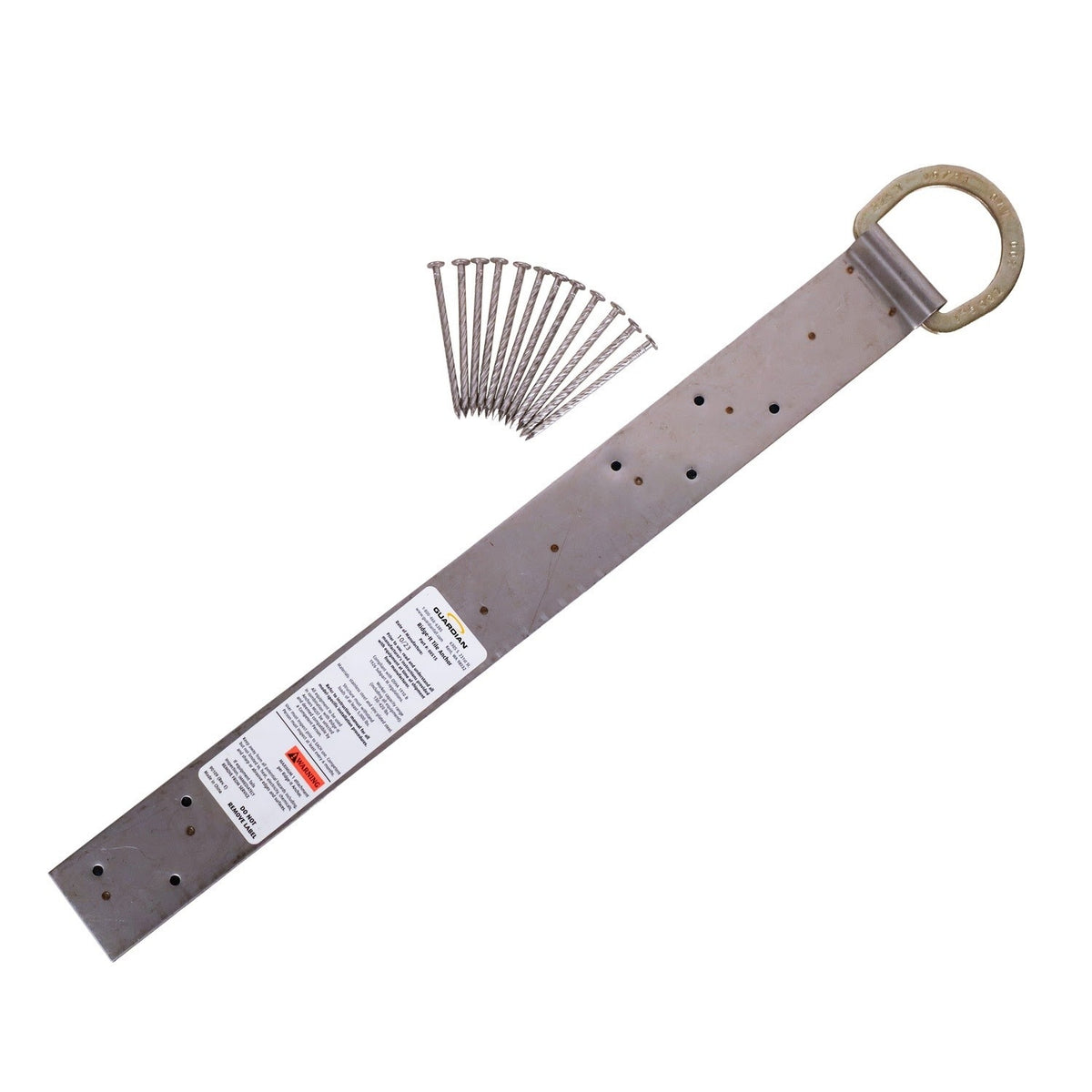 Guardian 00515 18 in Ridge It Single D Ring Roof Anchor for Tile Roofs with Included Nails