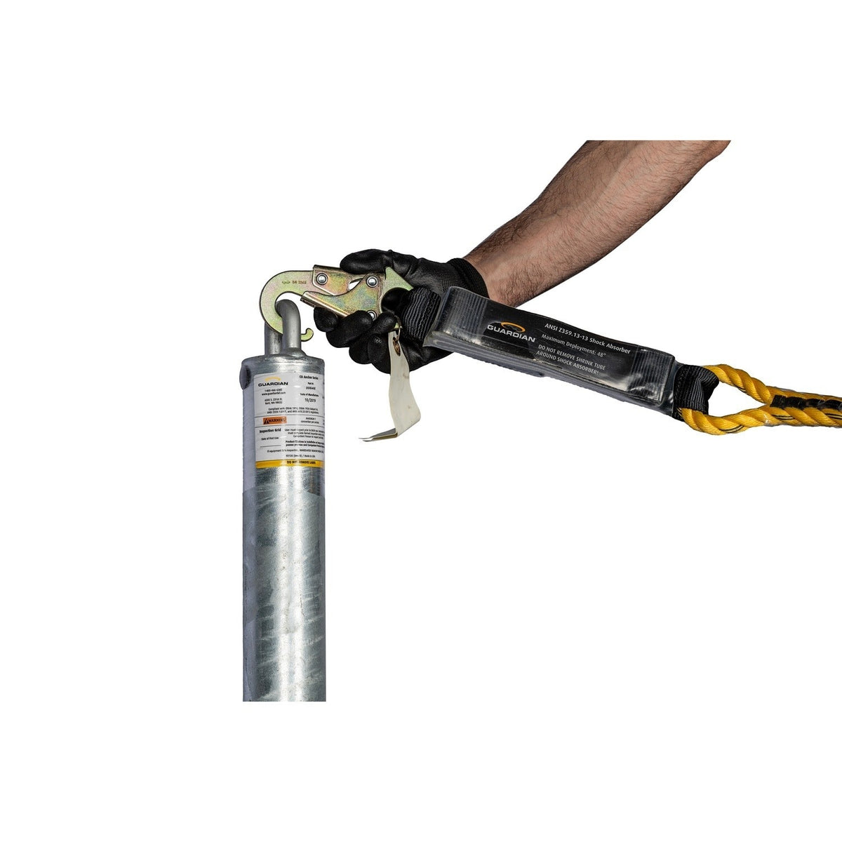 Guardian 00656 CB-18 18 in. Galvanized Steel Roof Anchor Post for Fall Arrest - 5