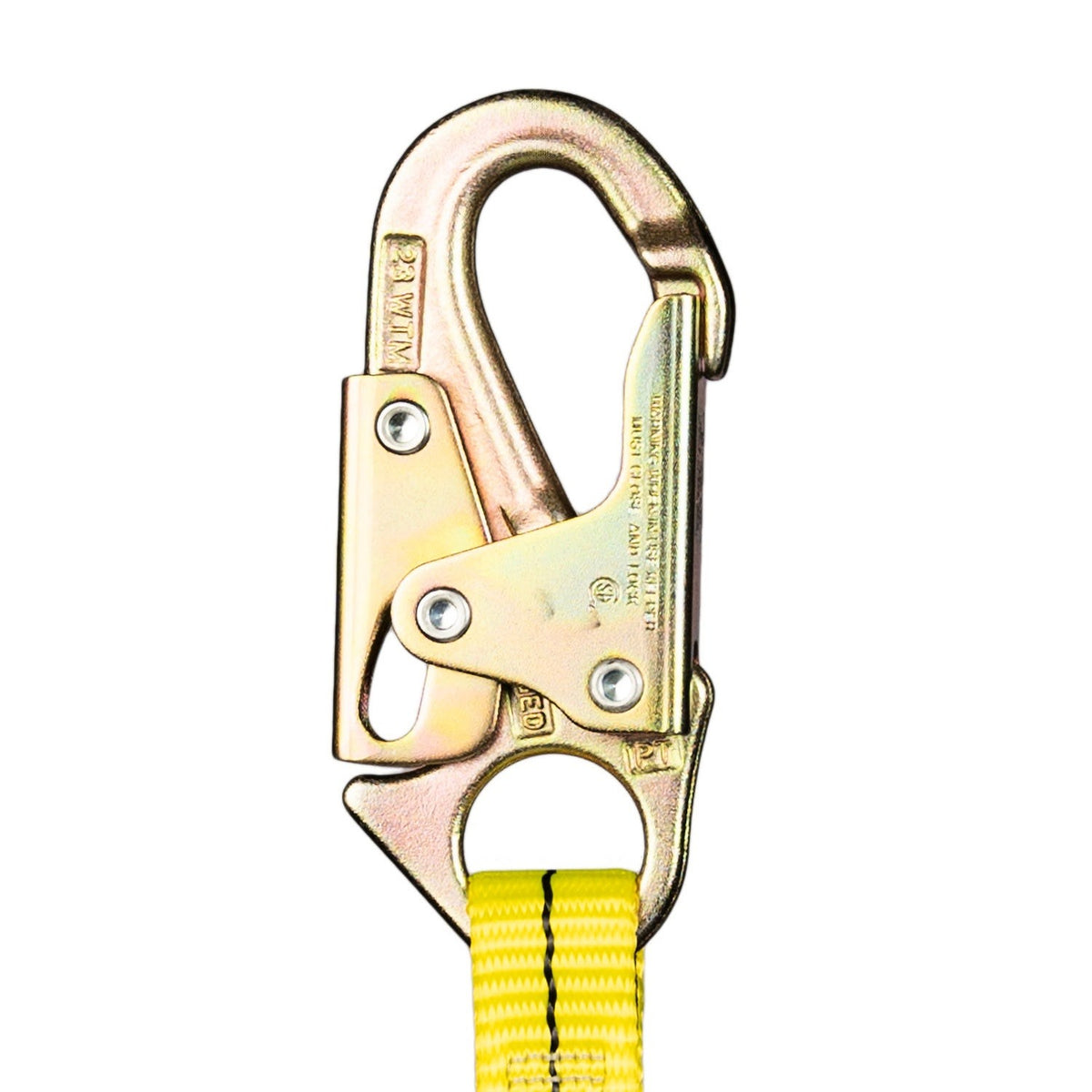 Guardian 01260 4 ft Single Leg Non Shock Absorbing Fall Restraint Lanyard with Steel Snap Hooks - 3