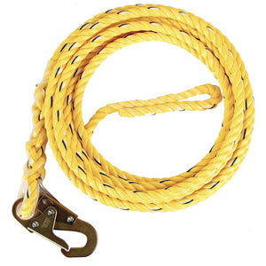 Guardian 01345 200 ft Poly Steel Vertical Lifeline with Snap Hook End