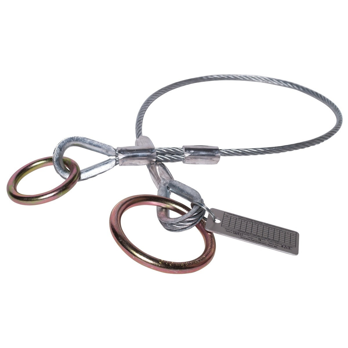 Guardian 10412 6 ft Galvanized Cable Choker Anchor with 2.5 in and 3 in O-Ring Ends