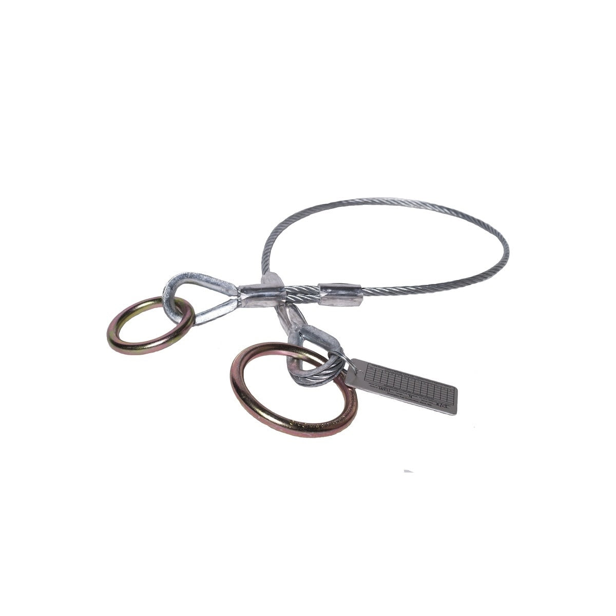 Guardian 10453 8 ft Vinyl-Coated Galvanized Cable Choker Anchor 2-1/2 in and 3 in O-Rings