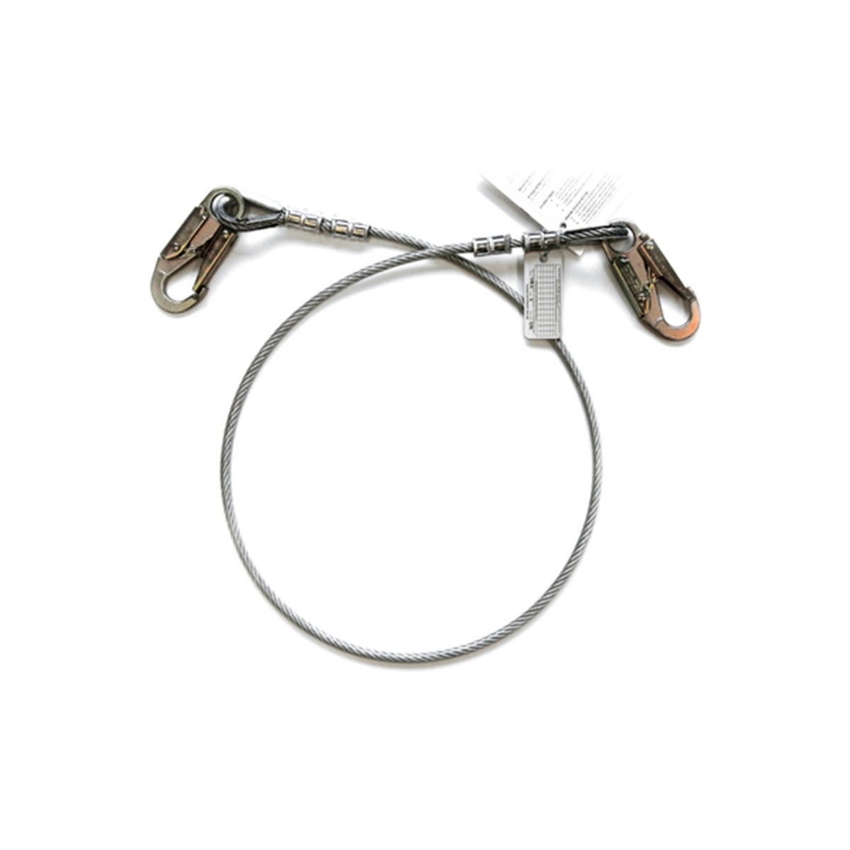 Guardian 10471 4 ft Vinyl Coated Galvanized Cable Choker Anchor with Snap Hook Ends (1 Pack)