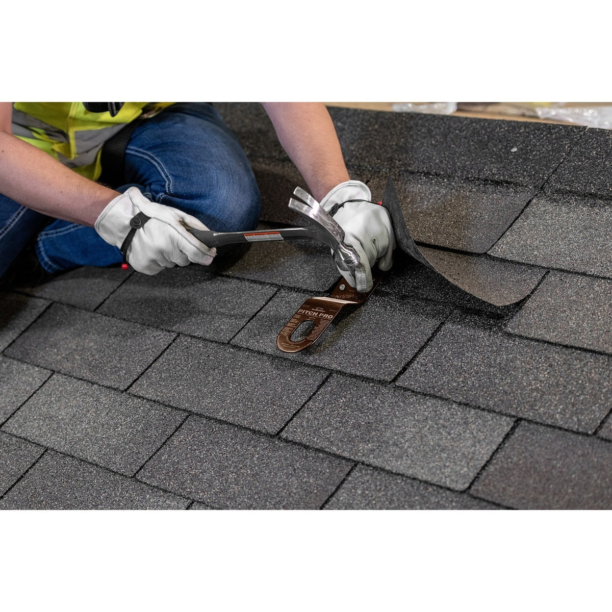 Guardian 10544 Pitch Pro Slotted Roof Anchor Brown for Sloped Asphalt Shingle Roofs (25 Pack) - 5