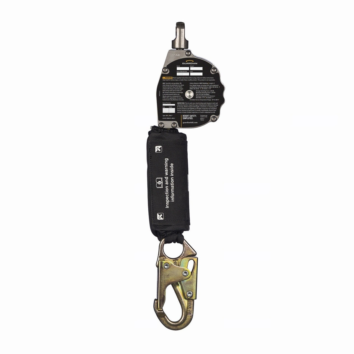 Guardian 10900 Halo 11 Foot Class 1 Web Self Retracting Lifeline with Steel Snap Hook - 3