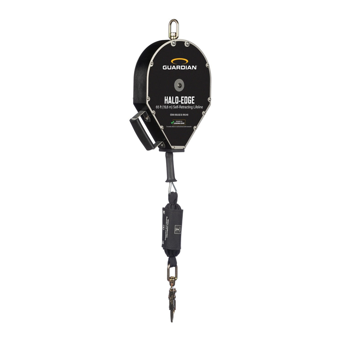 Guardian 10928 Halo-Edge 65 ft Leading Edge Self-Retracting Lifeline with Shock Pack