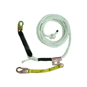 Guardian 11323 50 ft Polydac Rope Vertical Lifeline Assembly with Shock Absorber and Positioning Device (1 Each)