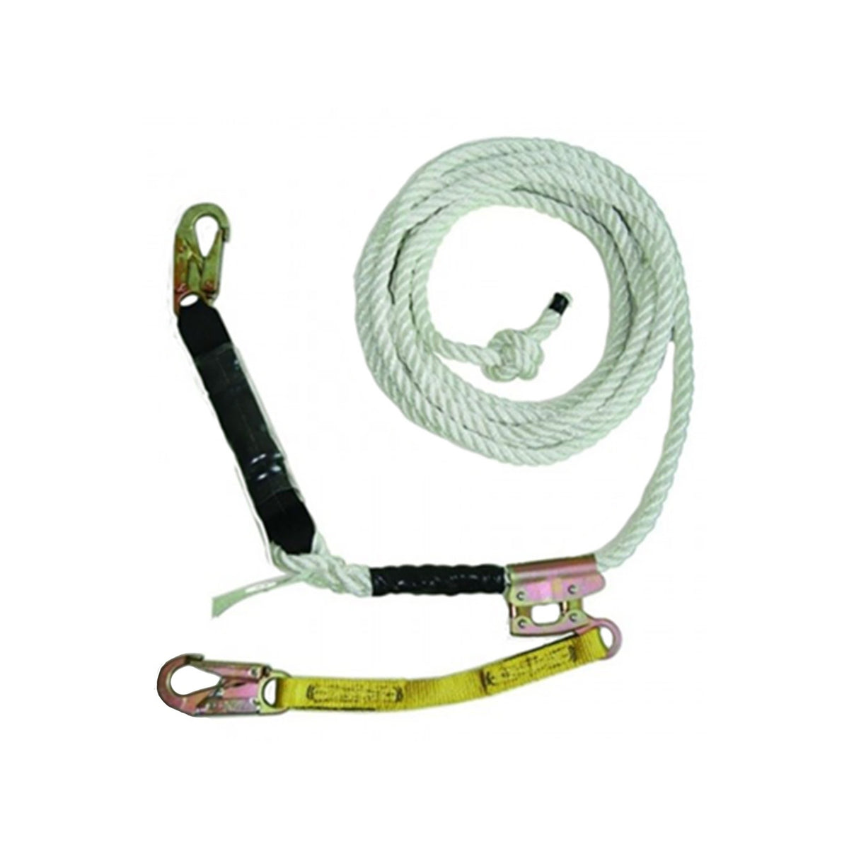Guardian 11324 75 ft Polydac Rope Vertical Lifeline Assembly with Shock Absorber