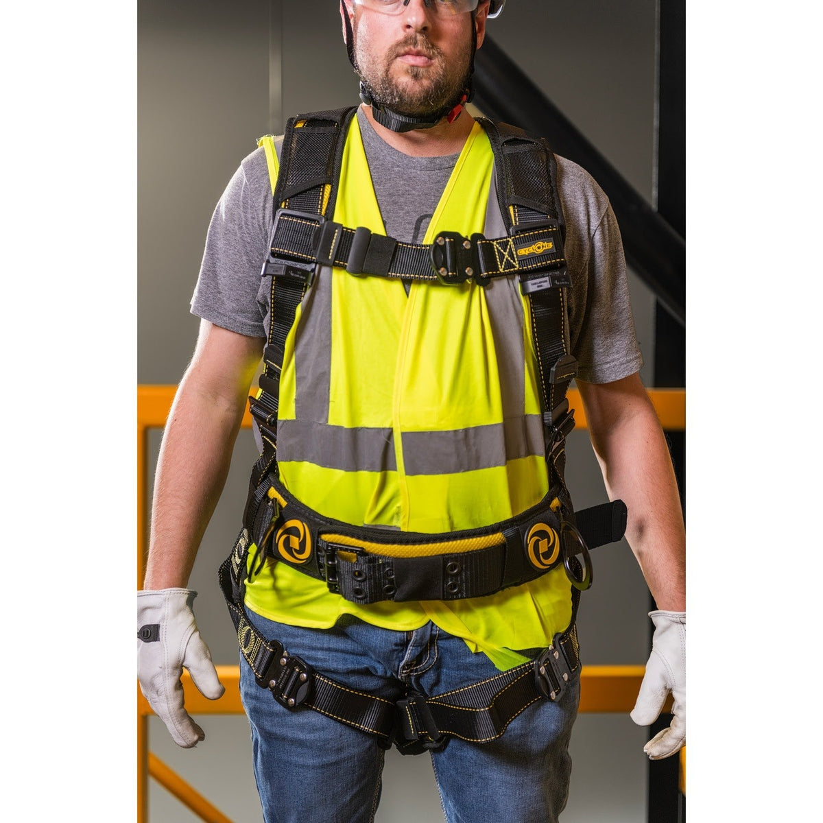 Guardian 21036 Cyclone Full Body Harness with Side D Rings and Waist Pad Size XXL (1 Each) - 4