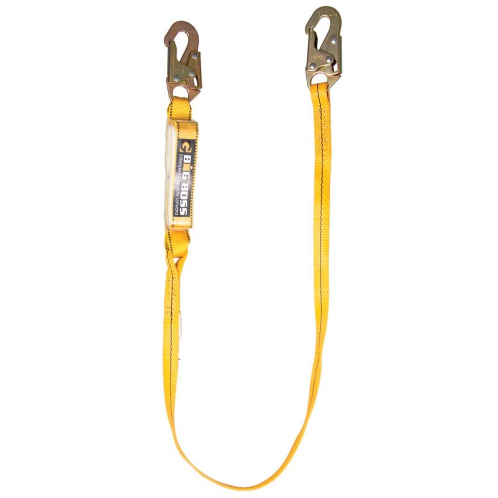 Guardian 21300 6 ft Single Leg Big Boss Extended Free Fall Lanyard with Steel Snap Hooks - 2