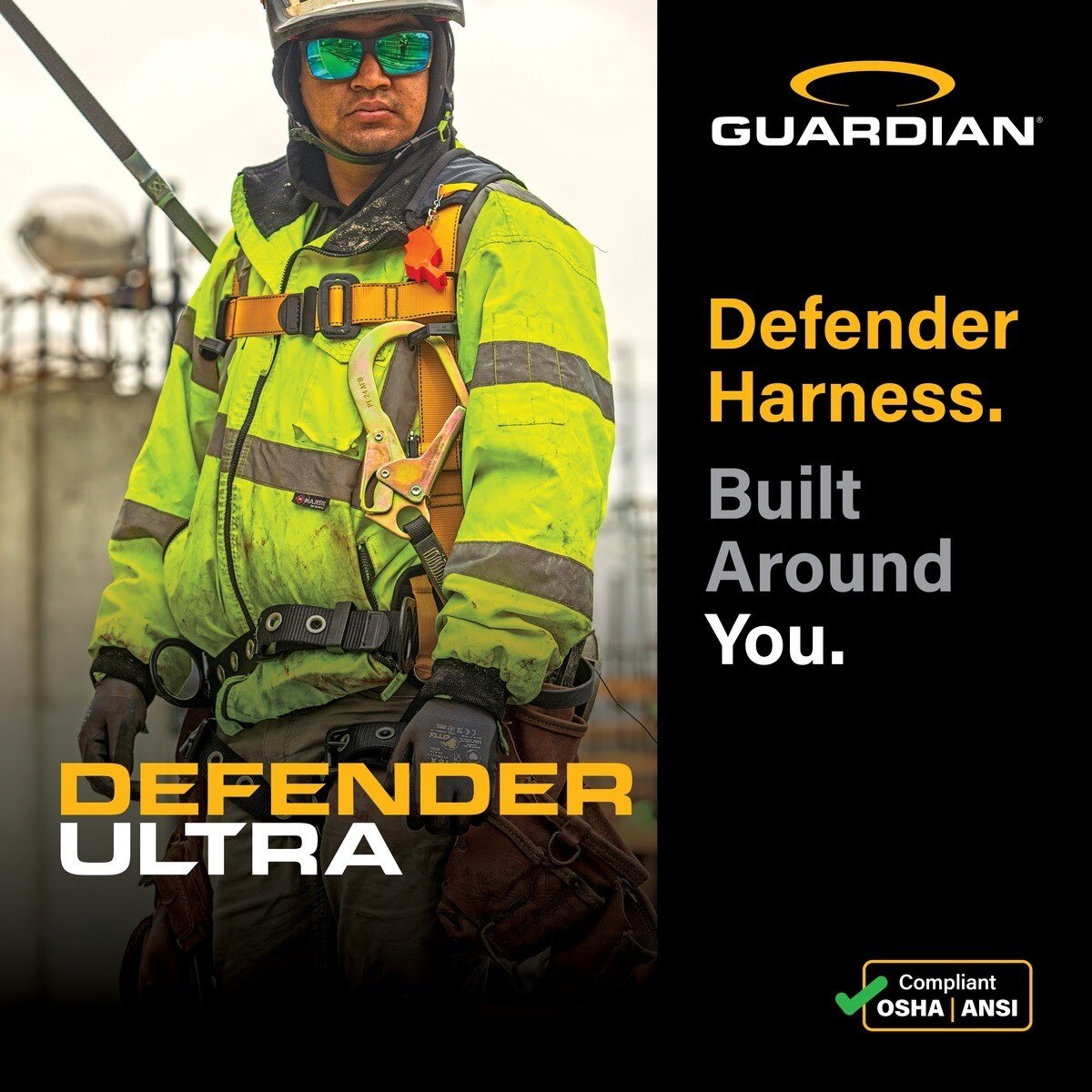 Guardian 3737203 Defender Ultra Full Body Harness XXXL Quick-Connect Chest Tongue Buckle (1 Each) - 7