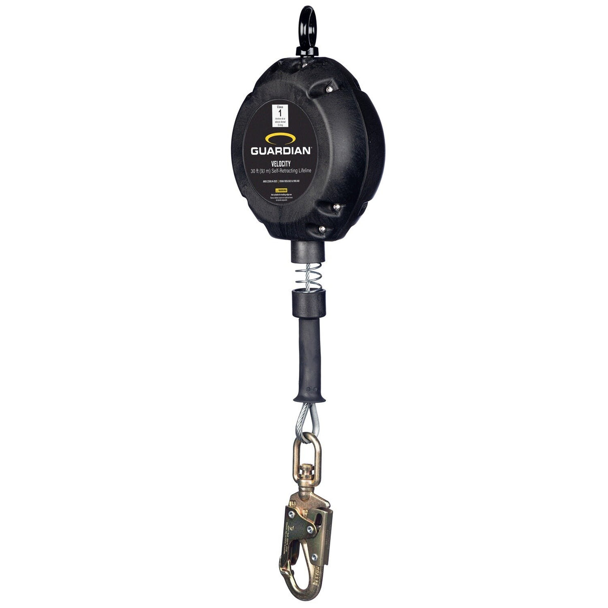 Guardian 42002 30 ft Velocity Class 1 Cable Self Retracting Lifeline with Steel Snap Hook - 3