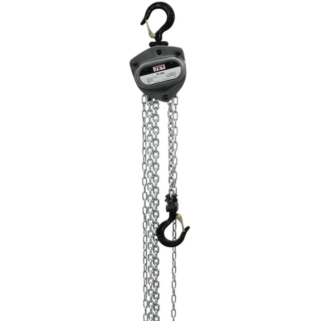 Jet JT9-101200 L-100-250WO-10 1/4-Ton Hand Chain Hoist 10' Lift, Overload Protection