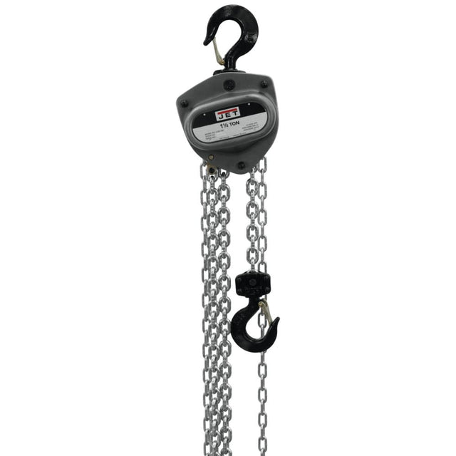 Jet JT9-201115 L-100-150WO-15 1.5-Ton Hand Chain Hoist 15' Lift, Overload Protection