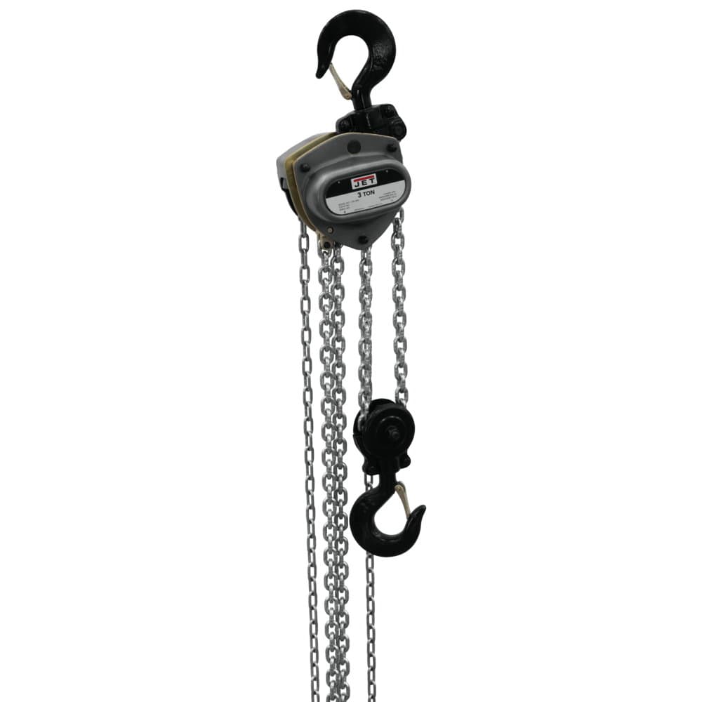 Jet JT9-207115 L-100-300WO-15 3-Ton Hand Chain Hoist 15' Lift, Overload Protection