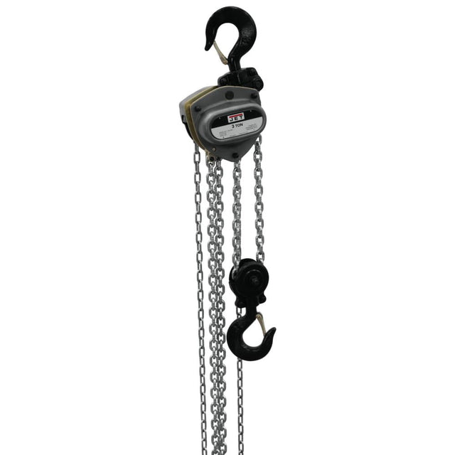 Jet JT9-207115 L-100-300WO-15 3-Ton Hand Chain Hoist 15' Lift, Overload Protection