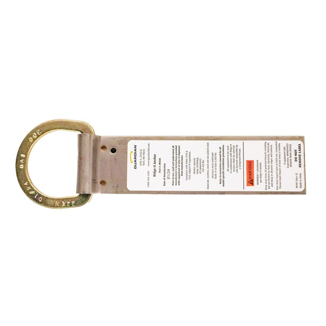 Guardian 00500 9 3/4 in. Single D-Ring Roof Anchor with 8 Spiral Nails