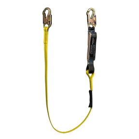 Guardian 01215 4 ft Single Leg Shock Absorbing Lanyard with Steel Snap Hooks