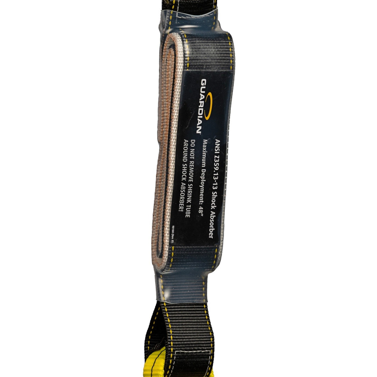 Guardian 01215 4 ft Single Leg Shock Absorbing Lanyard with Steel Snap Hooks - 2