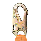 Guardian 01297 4.5 ft to 6 ft Single Leg Internal Shock Stretch Lanyard with Steel Rebar Hooks (1 Pack) - 4