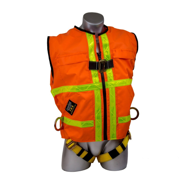 Guardian 02135 XL Hi Visibility Full Body Harness with Dorsal and Hip D Rings