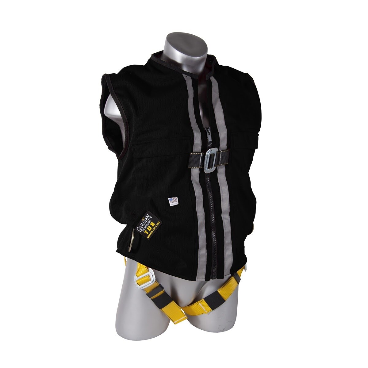 Guardian 02630 Construction Tux Full Body Safety Harness XL Black Mesh Dorsal D Ring