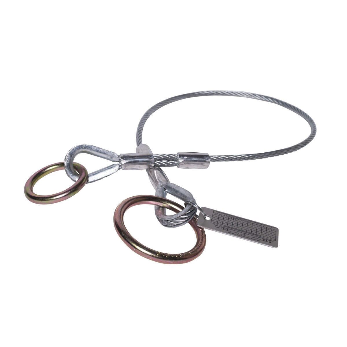 Guardian 10450 3 ft Vinyl Coated Galvanized Cable Choker Anchor with 2.5 in and 3 in O-Rings