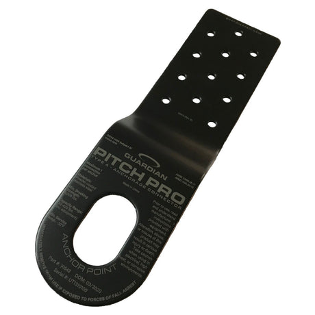 Guardian 10540 Pitch Pro 10.25 in. x 3 in. Black Powder Coated Steel Roof Anchor (Single) - 4