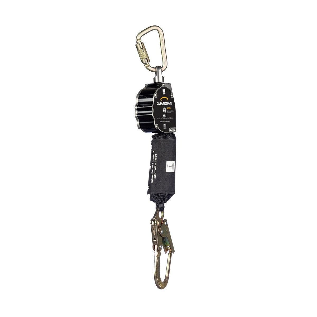 Guardian 10901 Halo 11 ft Class 1 Web Self Retracting Lifeline with Steel Rebar Hook - 2