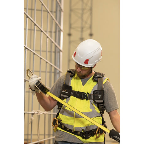 Guardian 10901 Halo 11 ft Class 1 Web Self Retracting Lifeline with Steel Rebar Hook - 6