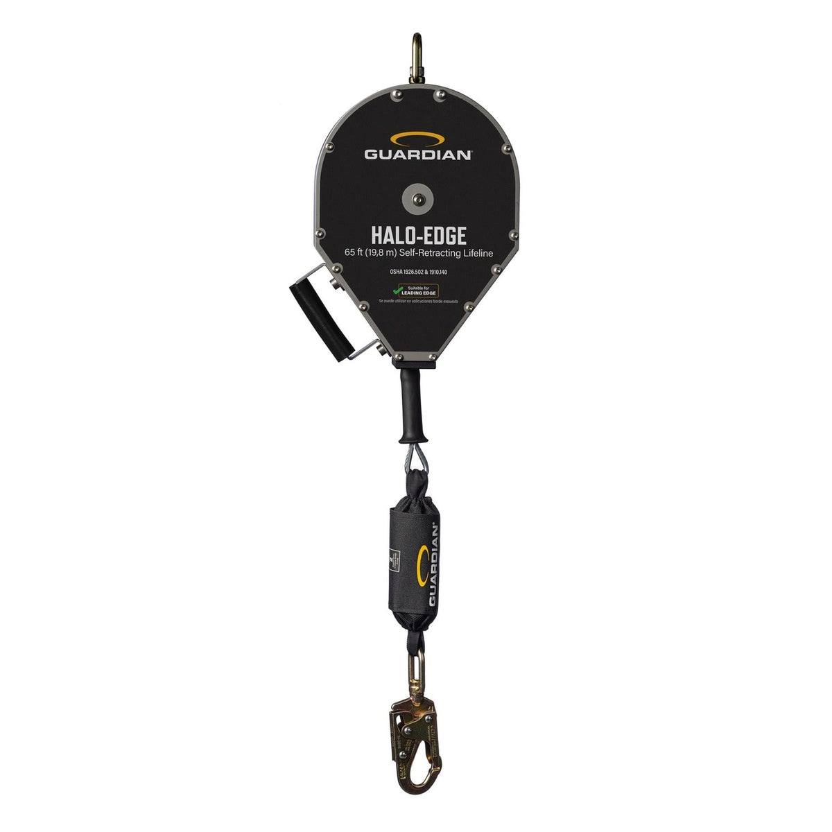 Guardian 10928 Halo-Edge 65 ft Leading Edge Self-Retracting Lifeline with Shock Pack - 2