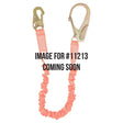 Guardian 11213 Shock Absorbing Stretch Single Leg Lanyard with Steel Rebar Hook 4.5 ft to 6 ft
