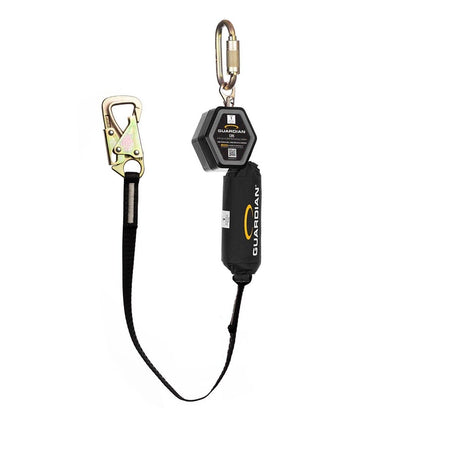 Guardian 1400200 CR5 Class 1 6 ft Web Personal Self Retracting Lifeline with Steel Tie-Back Hook
