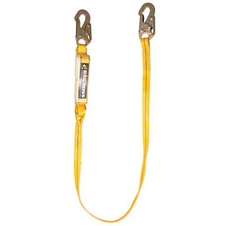 Guardian 21300 6 ft Single Leg Big Boss Extended Free Fall Lanyard with Steel Snap Hooks - 2