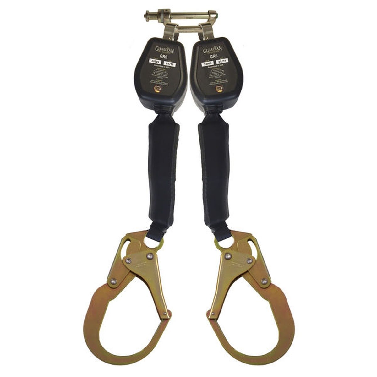 Guardian 32005 6 ft Double Web Self-Retracting Lifeline with Steel Rebar Hooks
