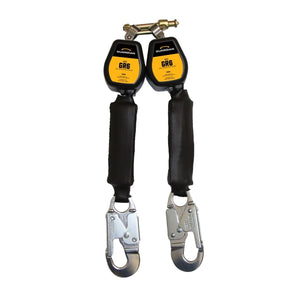 Guardian 32006 6 ft. GR6 Double Web Self-Retracting Lifeline with Aluminum Snap Hooks (Dual Leg)