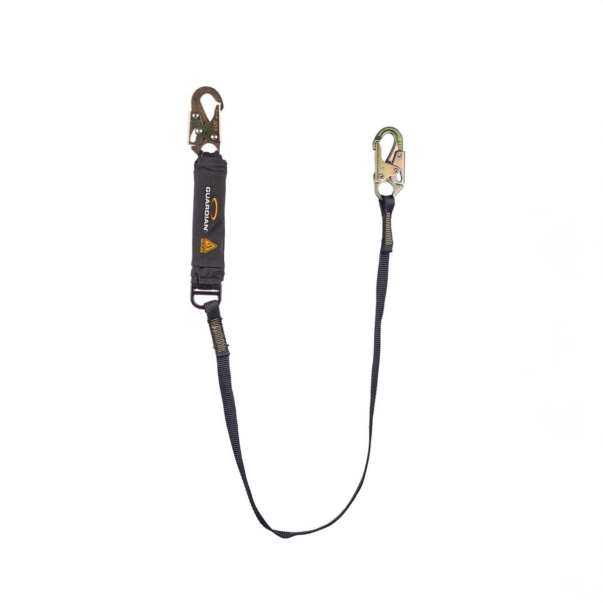 Guardian 3400030 6 ft Arc Flash Shock Absorbing Kevlar Web Lanyard with Steel Snap Hooks
