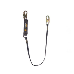 Guardian 3400030 6 ft Arc Flash Shock Absorbing Kevlar Web Lanyard with Steel Snap Hooks