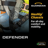 Guardian 3737002 Defender Standard Full Body Harness XL-XXL Pass Through Chest and Legs - 2