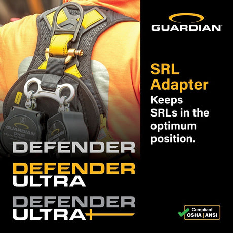 Guardian 3737339 Defender Ultra Plus Positioning Full Body Harness with Quick-Connect Buckles XXXL - 7