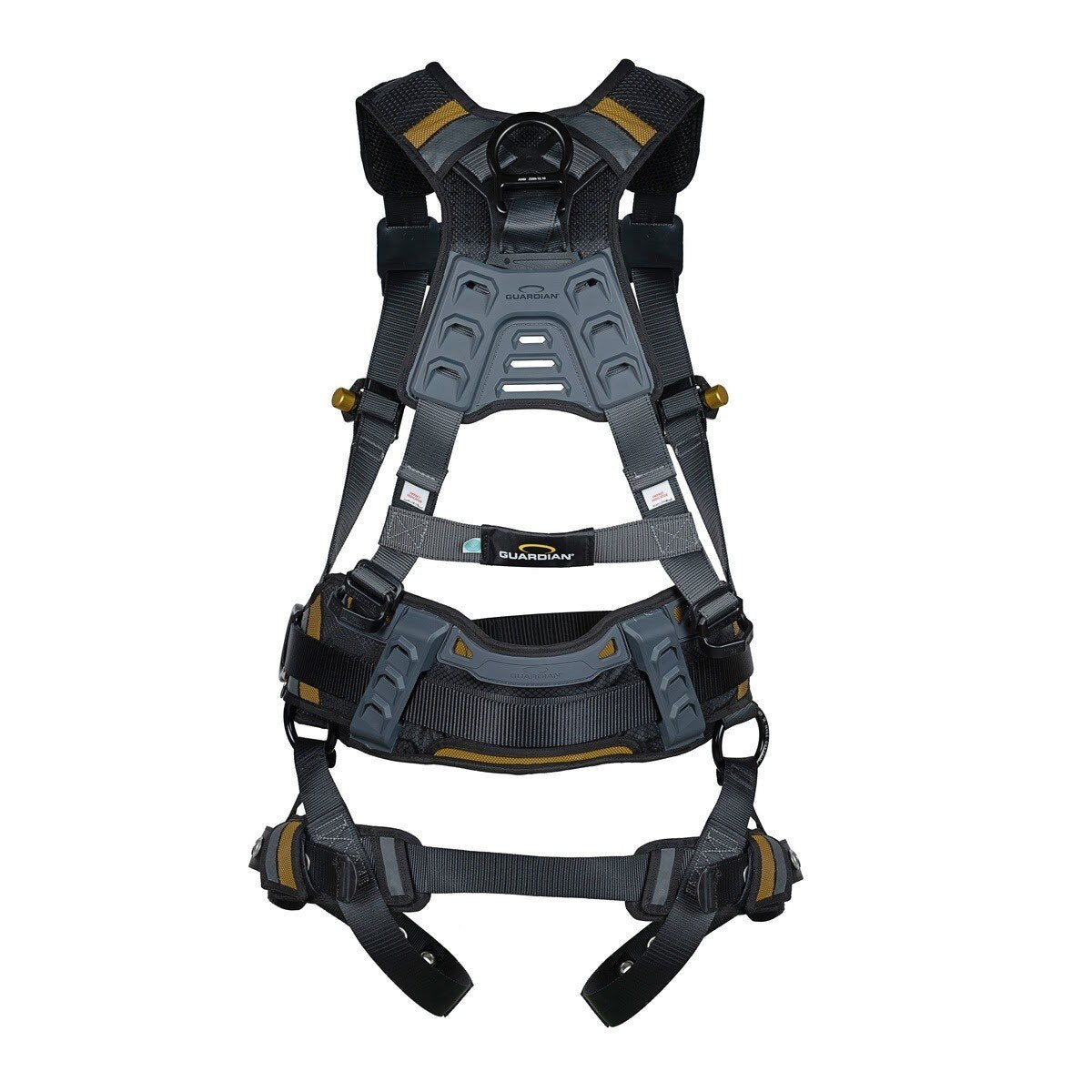Guardian 3737371 Defender Ultra Plus Construction Full Body Harness Quick Connect Chest Tongue Buckle Legs XXXL - 3