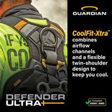Guardian 3737376 Defender Ultra Plus Construction Climbing Full Body Harness XS-S Quick Connect Chest Tongue Buckle Legs - 4