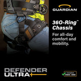 Guardian 3737401 Defender Ultra Plus Construction Full Body Harness Size M-L Quick Connect Chest and Legs (1 Each) - 6