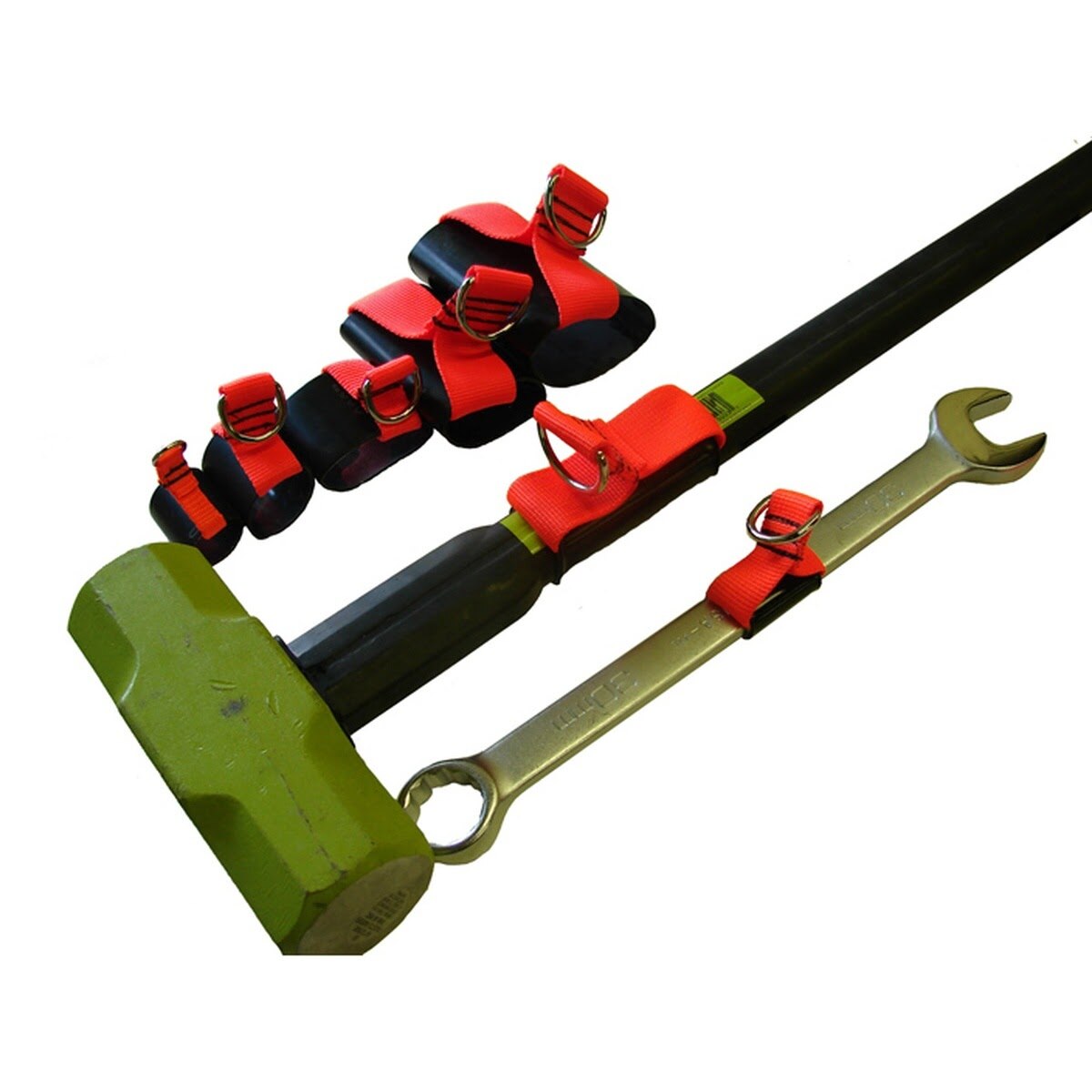 Guardian TP2R275X4LPOR High Strength Heat Shrink Tool Attachment Loops with Steel D Ring 2.75 in x 4 in (10 Pack)